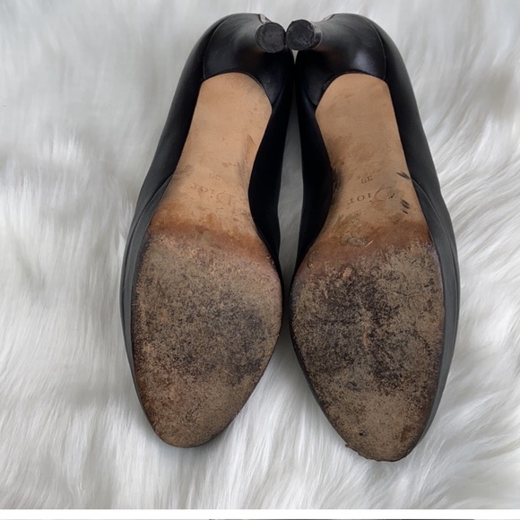 DIOR Black Leather • Silver Heels  sz. 8 / 8.5 - Picture 10 of 15